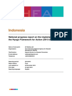 Indonesia National HFA Progress 2013-15