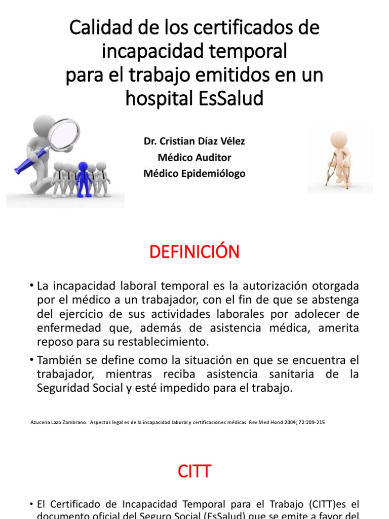 Calidad de Los Citt Emitidos en Un Hospital Essalud | PDF | Historial ...
