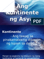 Ang Kontinente NG Asya