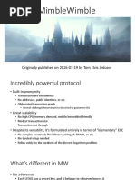 Presentation of Mimblewimble at the Zero Knowledge Proof Summit Berlin September 2018