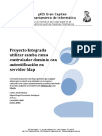 Proyecto Integrado Utilizar Samba Como Controlador Dominio Con Autentificación en Servidor Ldap