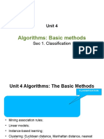 Unit 4 Algorithms: Basic Classification Methods