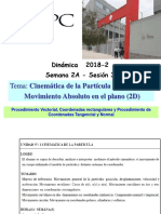 Semana 2a-2018-2 Cinematica de La Particula