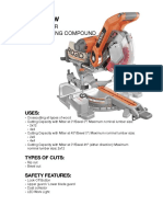 Chop Saw Fact Sheet