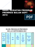 Hasil Kegiatan Program Promkes Bulan Sept 2015
