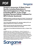 2018-09-05 Sangamo Announces 16 Week Clinical Results 423