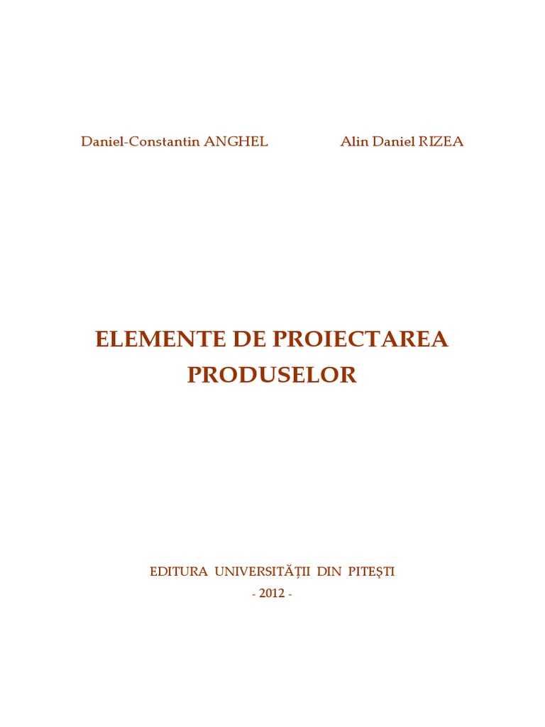 Elemente de Proiectarea Produselor | PDF