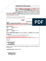 Constancia de Convocatoria y Quorum