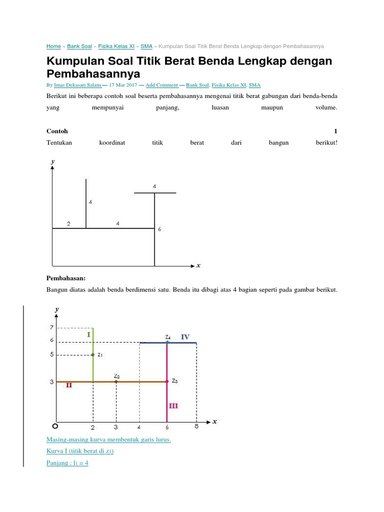 Contoh Soal Titik Berat