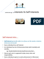 Societys Interest Vs Self Interests