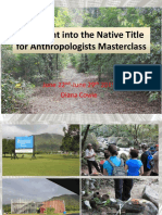 An Insight Into The Native Title For Anthropologists Masterclass