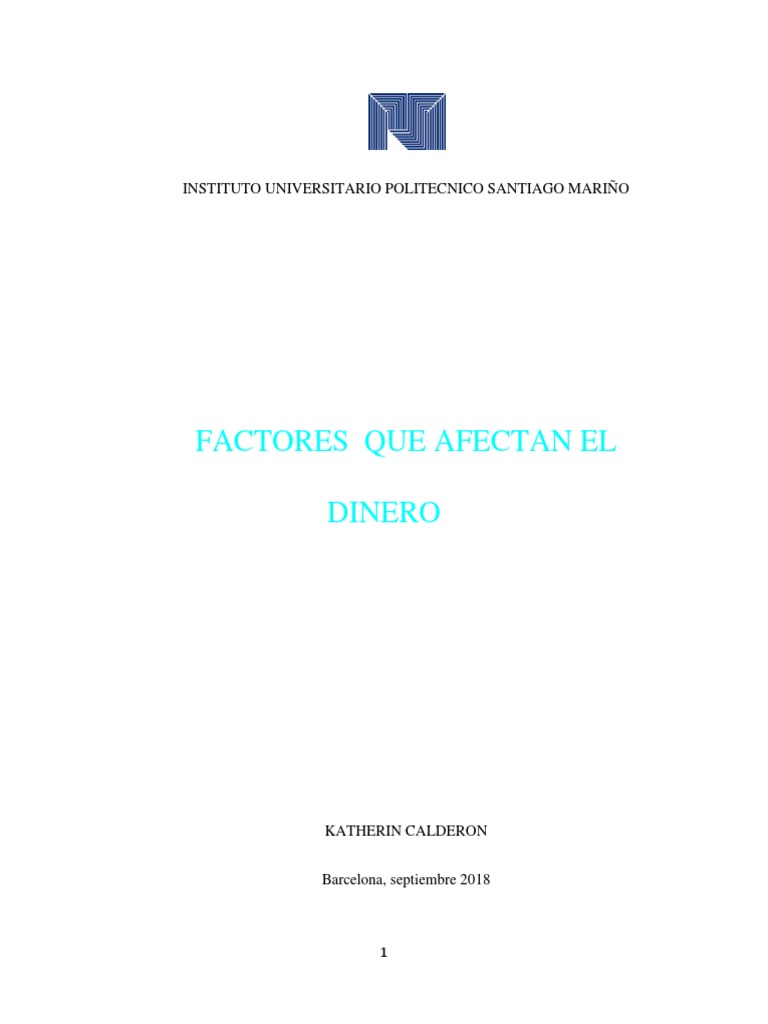 Factores que Afectan el Valor del Dinero | PDF | Tasas de interés | Interés