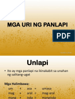 Mga Uri NG Panlapi - PPT
