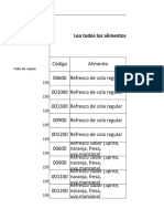 Bebidas Base de Datos