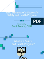 Basic Elements of A Successful Safety and Health Program: Frank Dobson, CHST