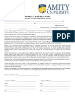 Indemnity bond by parents