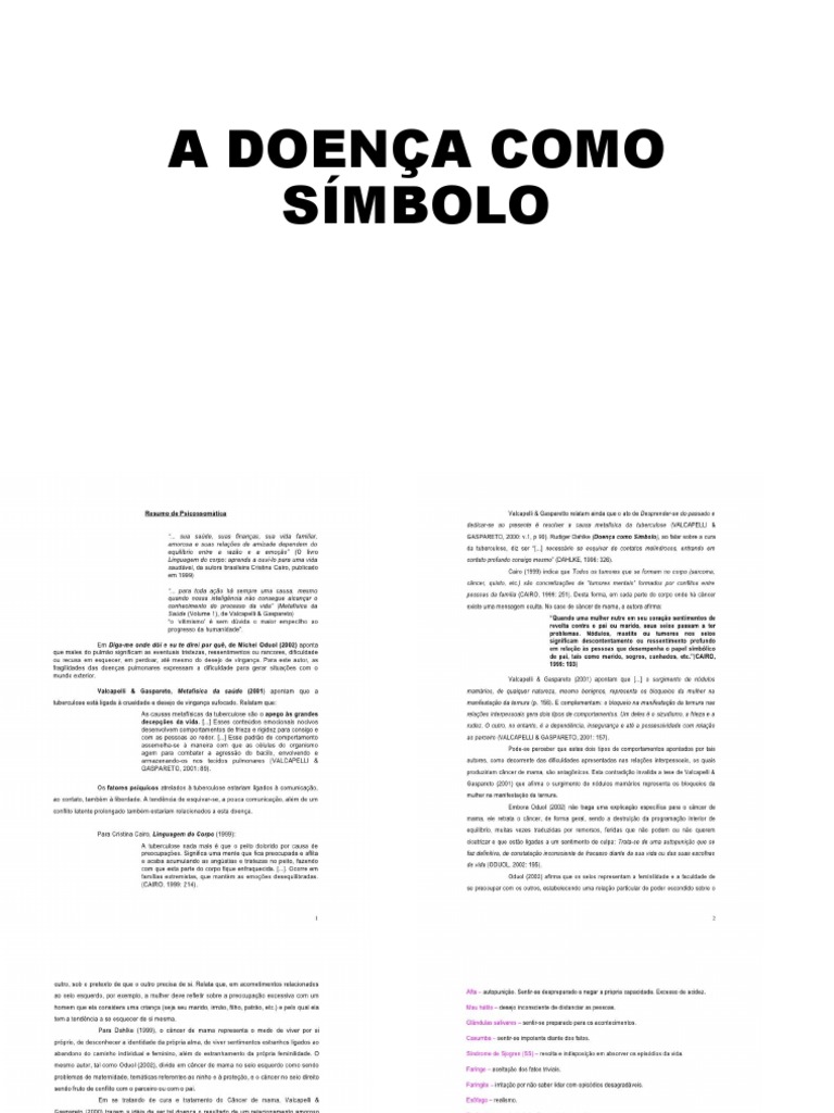 A Doença como Símbolo e Significado | PDF | Bile | Fígado