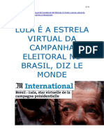 Lula Le Monde 3-9-2018