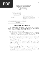 Judicial Affidavit For Printing