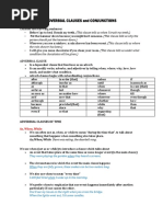 Adverbial Clauses and Conjunctions