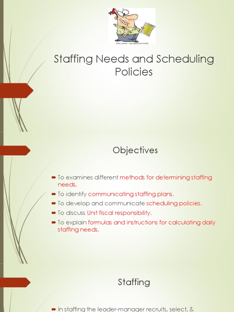 Staffing and Scheduling Policies Overview | PDF | Nursing | Turnover ...