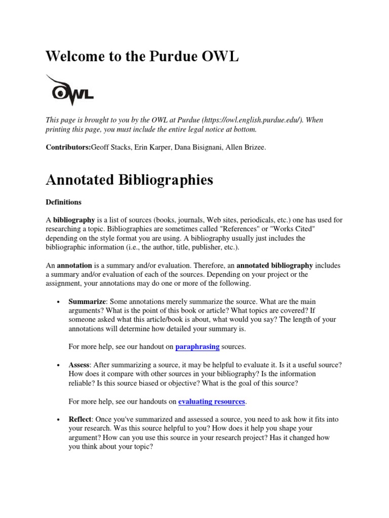 Annotated bibliography examples image