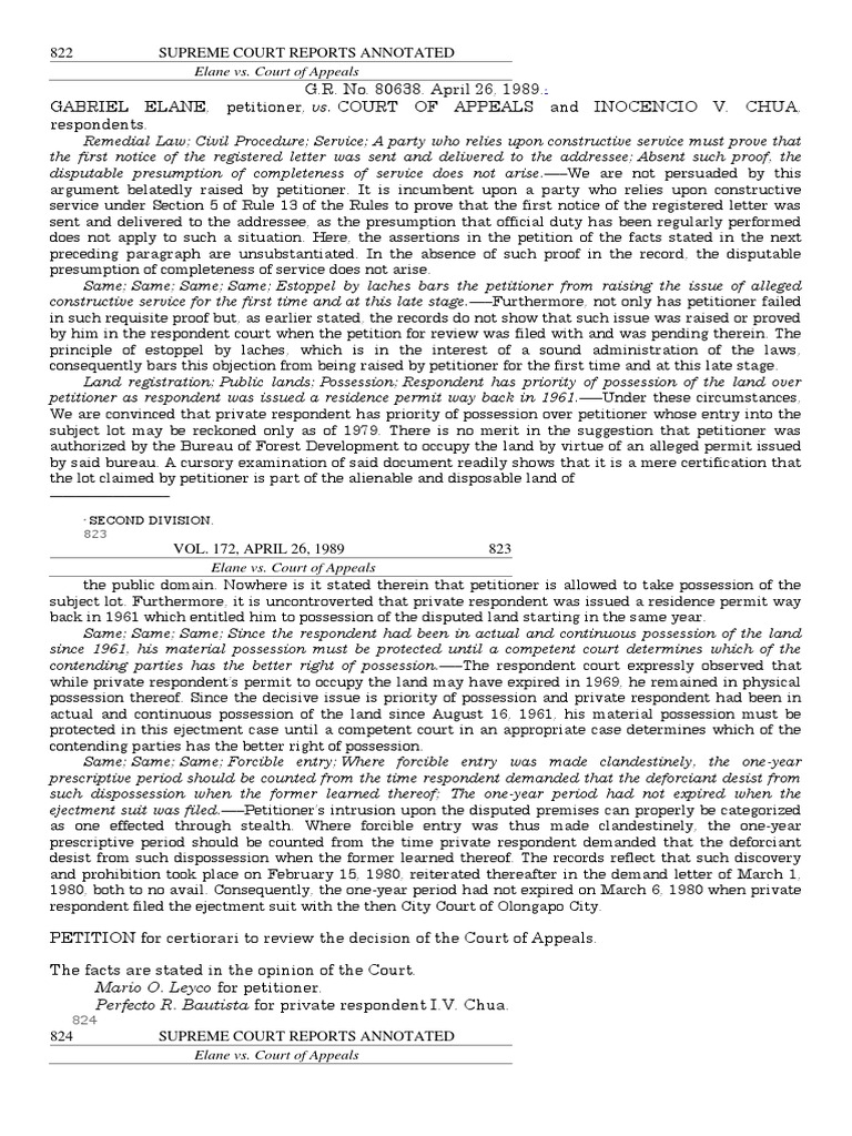 Elane Vs CA PDF Estoppel Laches (Equity)