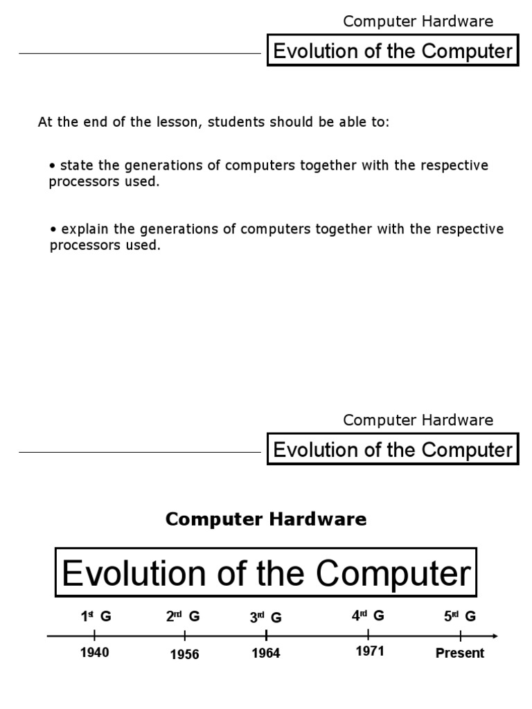 Evolution Computer Handout | PDF | Computers