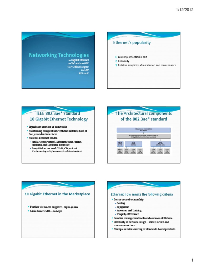 Ieee 802 3ae standard 10 gigabit ethernet technology the architectural