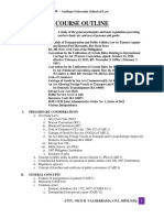 Transportation Law Course Outline PDF