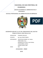 Análisis Del Presupuesto 2018-Perú