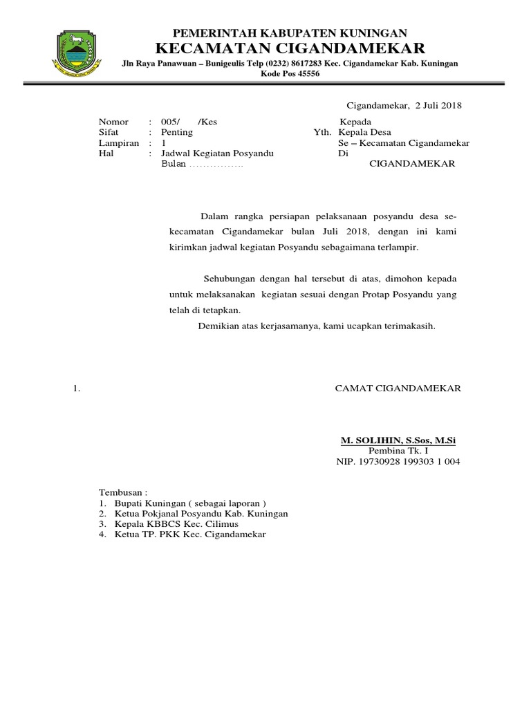 Undangan Rakor Bjt