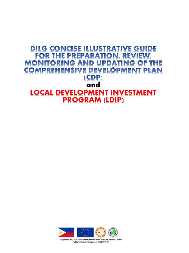 DILG Guide for CDP & LDIP Preparation | PDF | Goal | Zoning