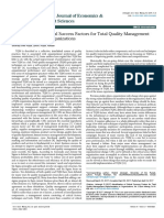 Critical Success Factors For TQM