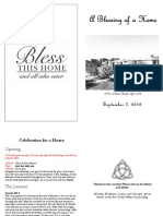 House Blessing Service Booklet