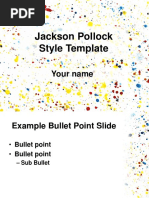 Jackson Pollock Style Template: Your Name