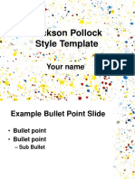 Jackson Pollock Style Template: Your Name