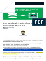 Mengkoneksikan Database Mysql Ke Website PHP PDF