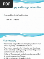 Fluoroscopy and Image Intensifier