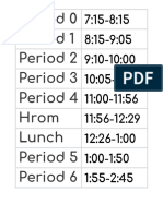 Daily Schedule