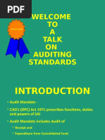 Welcome TO A Talk ON Auditing Standards