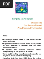 Sampling-An Audit Tool: Presented by Mr. Preman Dinaraj, Prin. Director, RTI, Mumbai