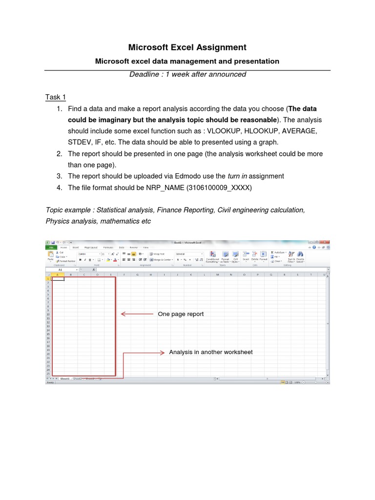 Microsoft Excel Assignment | PDF