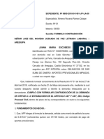 Contradicción de demanda por pago de aportes previsionales impagos