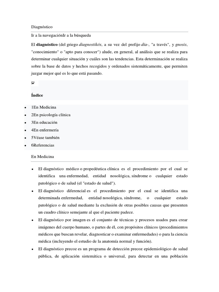 Diagnóstico | PDF | Diagnostico medico | Clínica