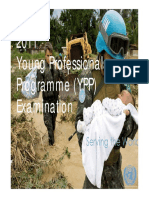 2011 Young Professionals Programme (YPP) Examination: Serving The World Serving The World