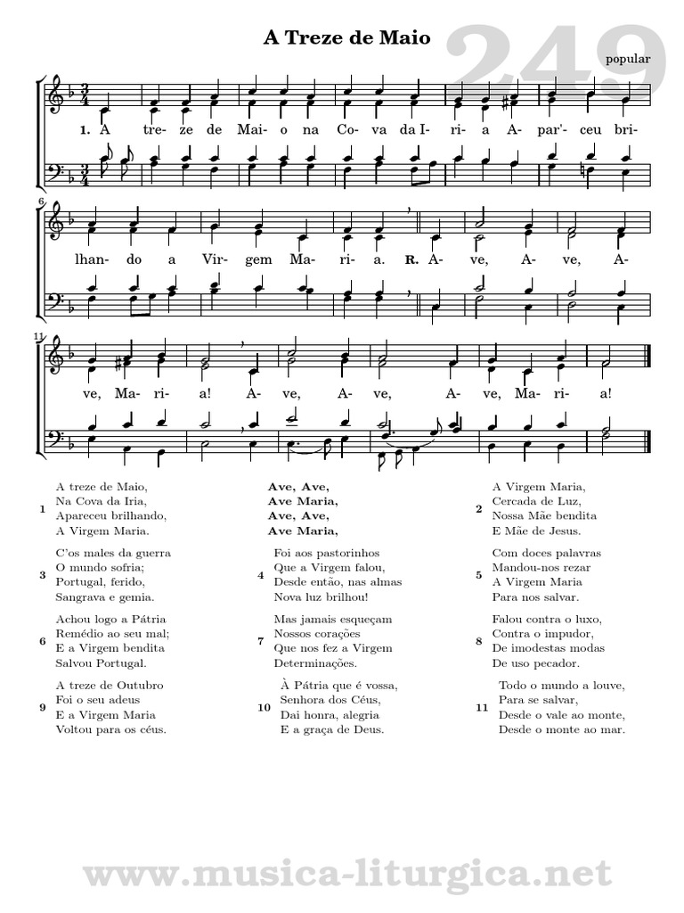 A Treze de Maio - Popular - Part..pdf | Maria, Mãe de Jesus | Crença e ...