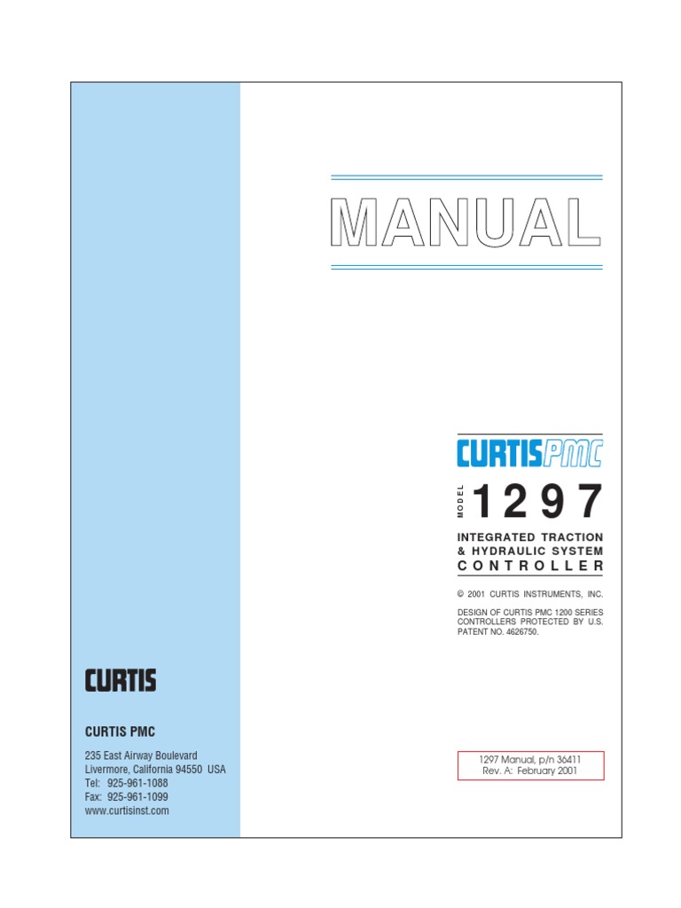 Curtis PMC 1297 Controller Manual | PDF | Brake | Motor Vehicle