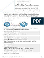 Static MAC Address Table Entry