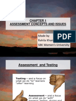 Assessment Concepts and Issues: Made by Rahila Khan SBK Women's University